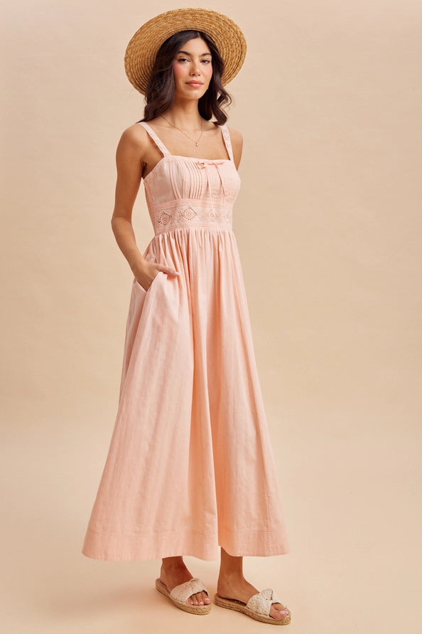 Pintuck Maxi Dress