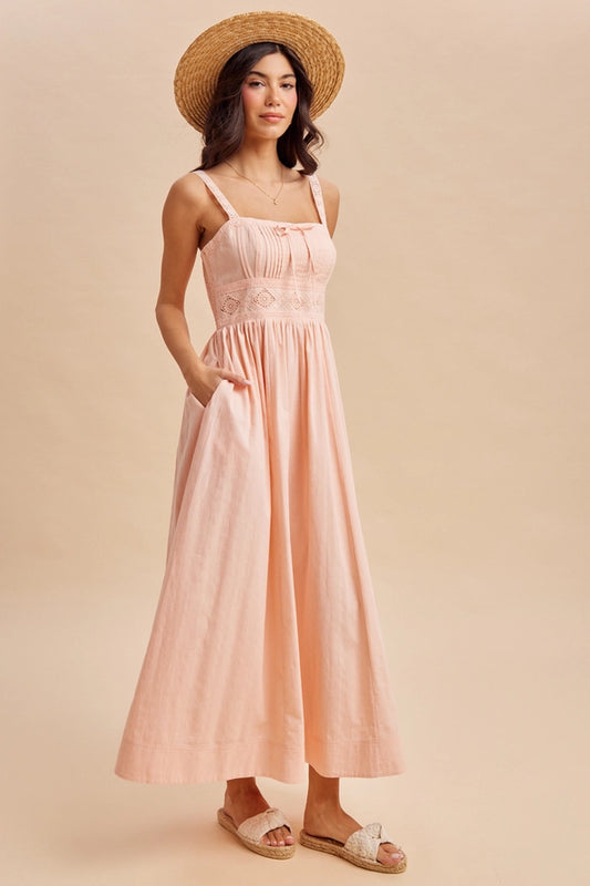 Pintuck Maxi Dress