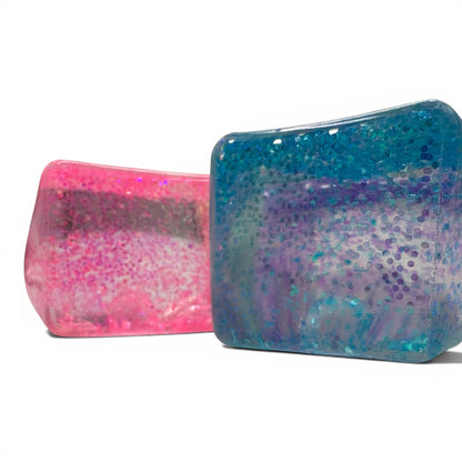 Assorted Glitter Squishy Cube 12ct PDQ