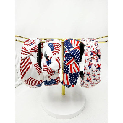4-Kinds American Patriotic Knotted Headband