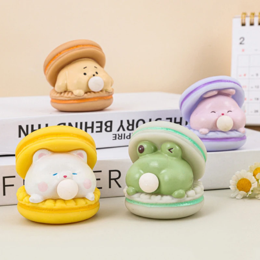 Cute Animal Spit Bubble Burger Stress Relief Toy