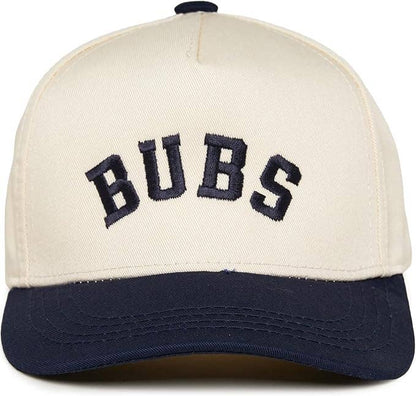Kids/Baby Two Tone Vintage Cap - Bubs (Navy/Beige)