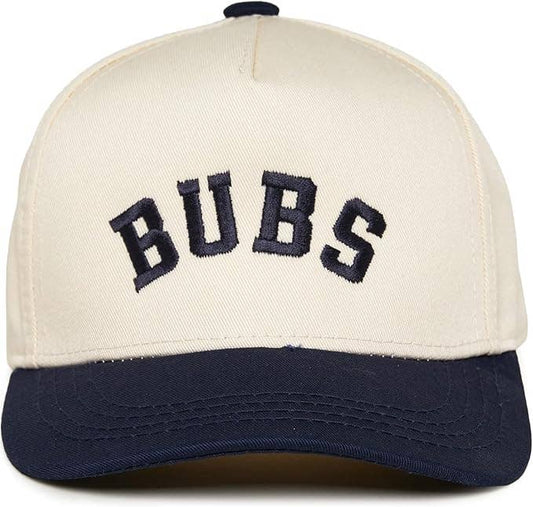 Kids/Baby Two Tone Vintage Cap - Bubs (Navy/Beige)