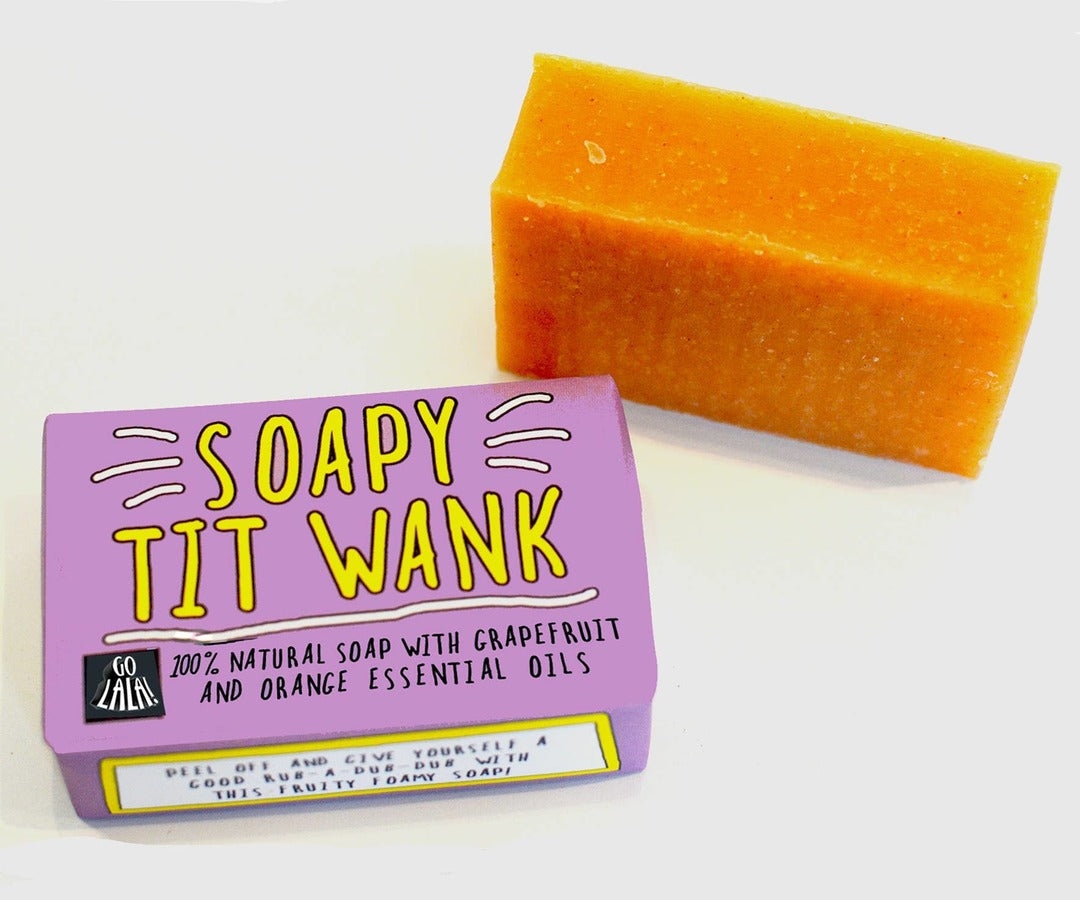Soapy Tit Wank Soap Bar Funny Rude Novelty Gift Vegan