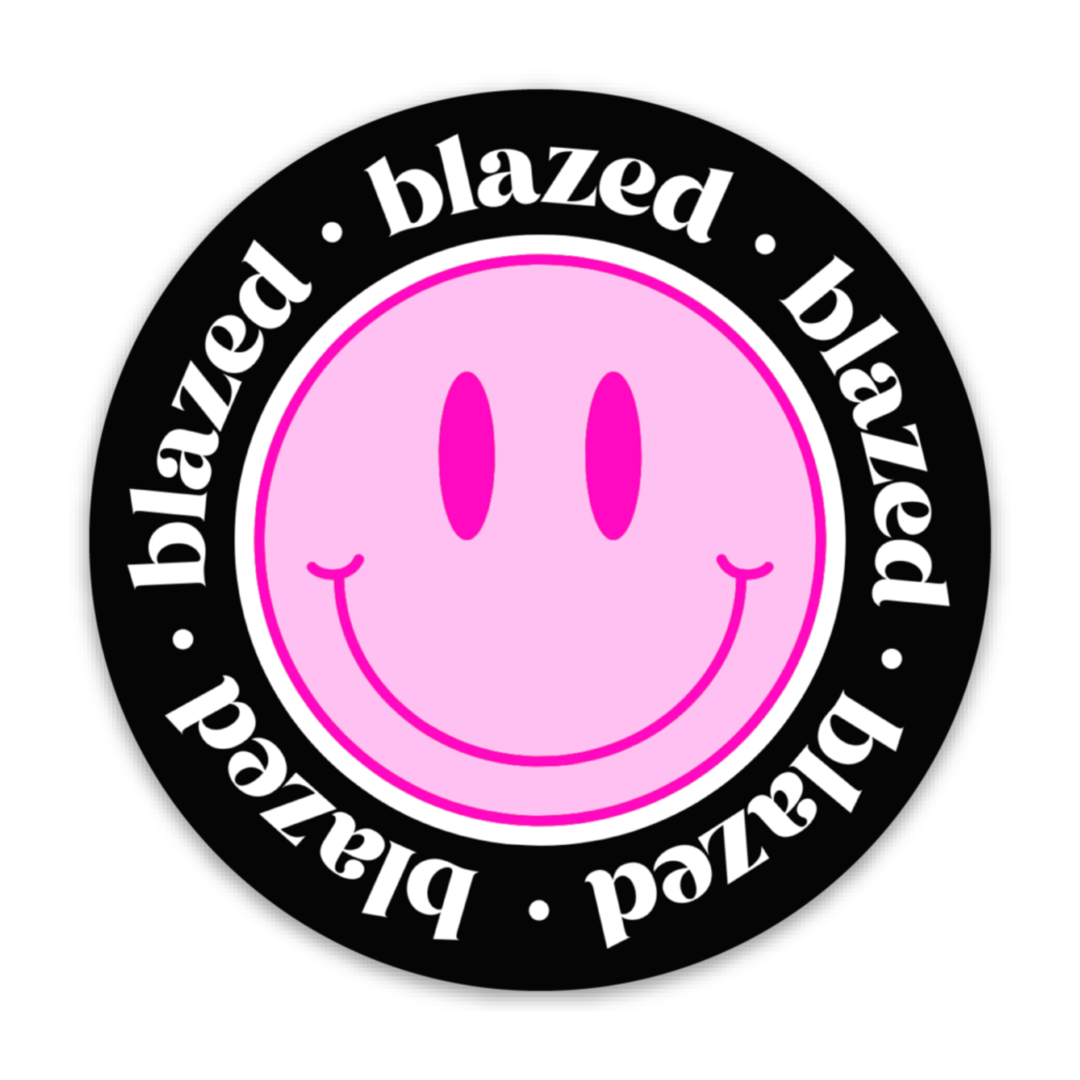 Blazed Smiley Sticker