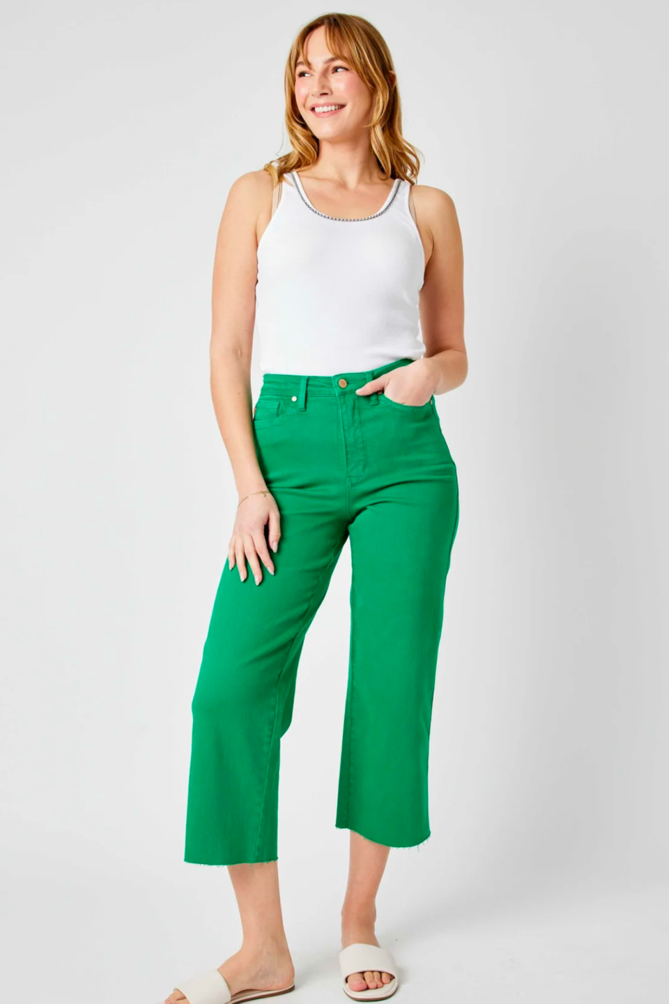 Judy Blue Jade Tummy Control Crop Jeans