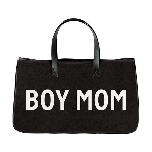 Black Canvas Tote - Boy Mom