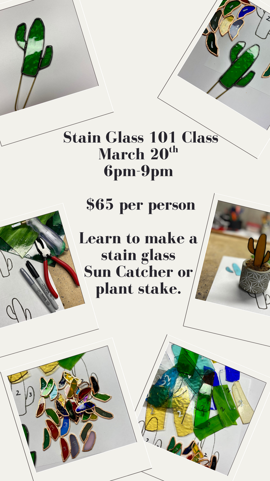 Stain Glass 101 Class-Cactus Pot