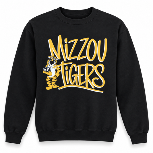 Mizzou Tigers Mascot Graphic Crewneck Sweatshirt
