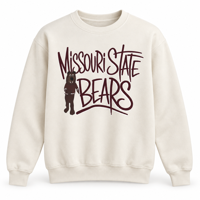 Missouri State Bears Mascot Graphic Crewneck Sweatshirt
