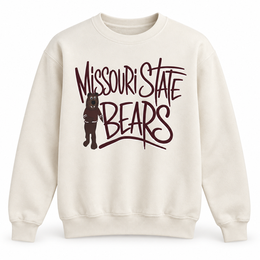 Missouri State Bears Mascot Graphic Crewneck Sweatshirt
