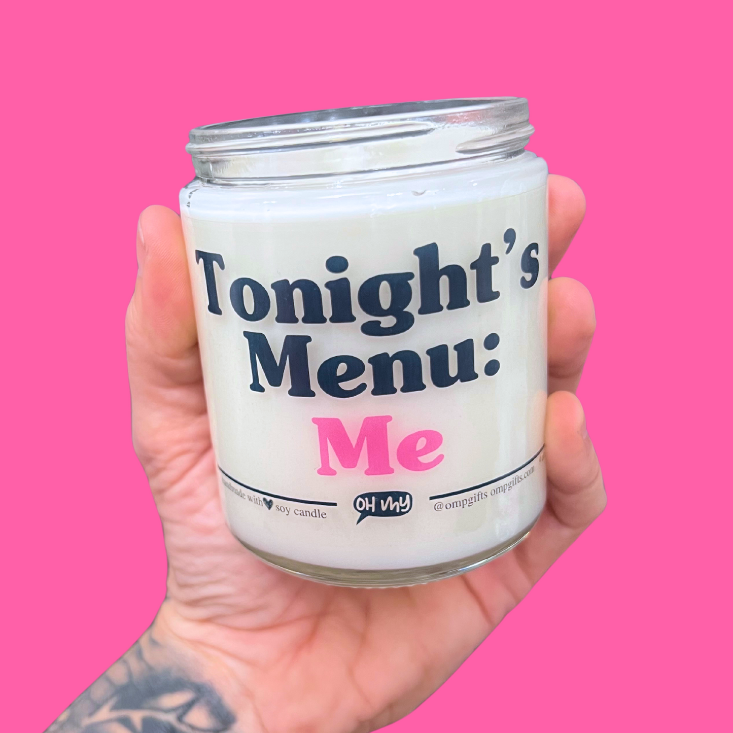 "Tonight's Menu, Me" Candle