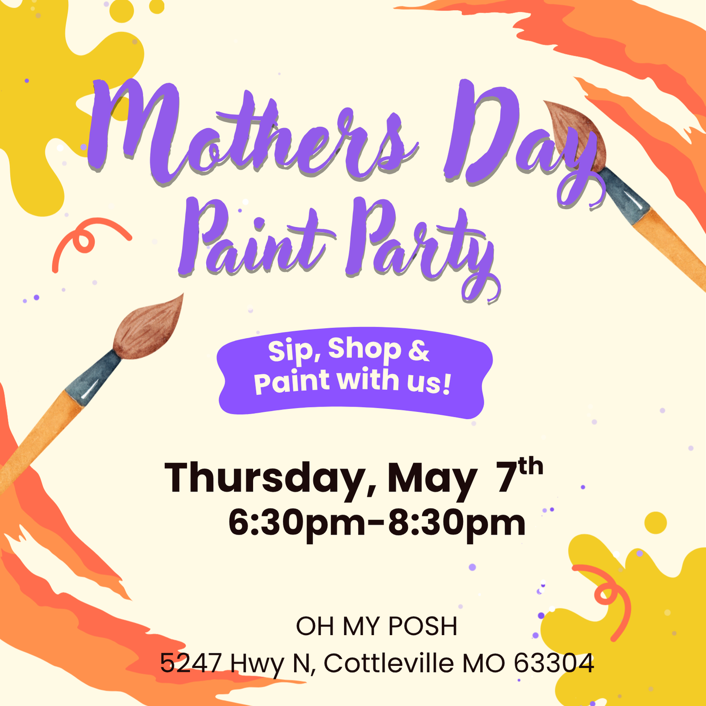 PAINTING-MOTHERS DAY EVENT-5/7/2026