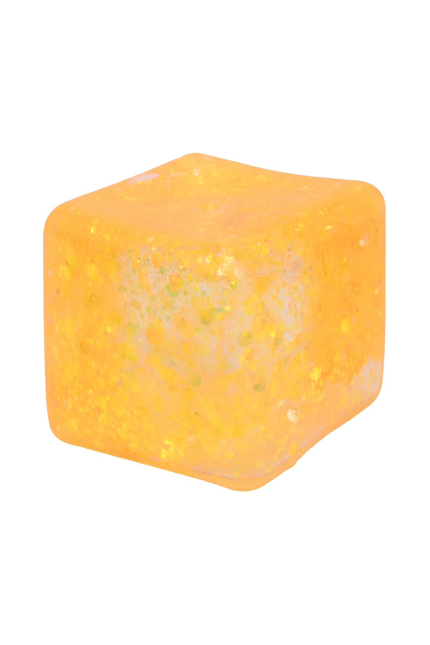 Shimmery Glitter Cube Putty Filled Squishy - 12 Pcs