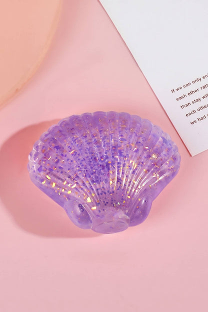 Seashell Shaped Glitter Squishy Stress Relief Squeeze Toy