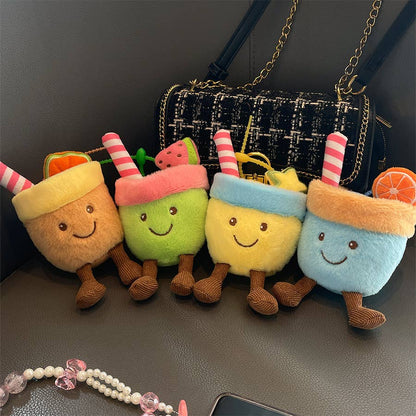 Summer Fruit Soda plush toy keychain charm gift