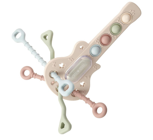 Guitar Shaped Sensory Pull and Teether|8565