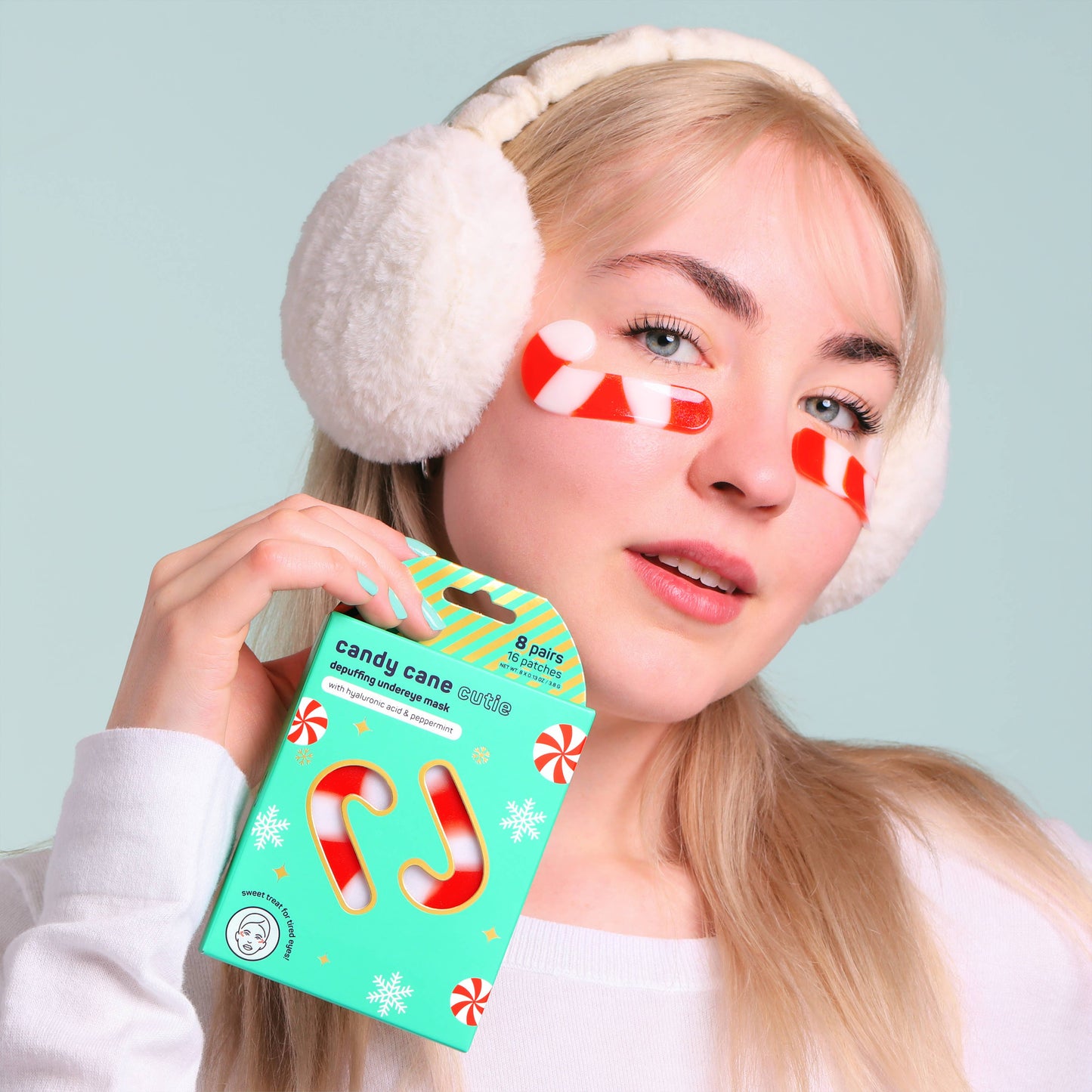Christmas Holiday Candy Cane Cutie Undereye Patches | 8 Pk