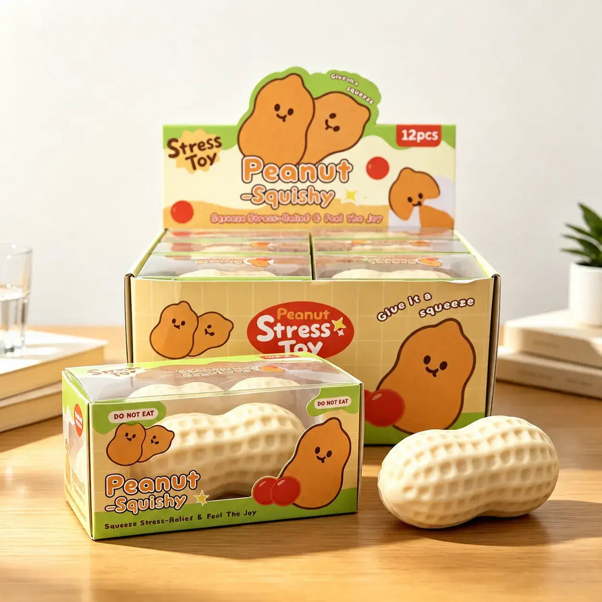 Crunchy Peanut Block Squishy Toy