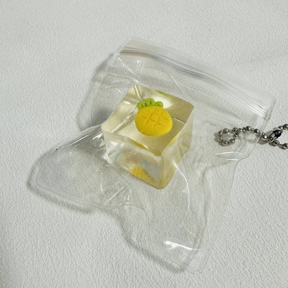 Mini Clear Cherry Ice cubes Stress Relief Taba Squishy Toy