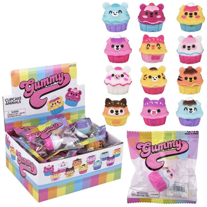 Gummy Cupcake Animals Toy