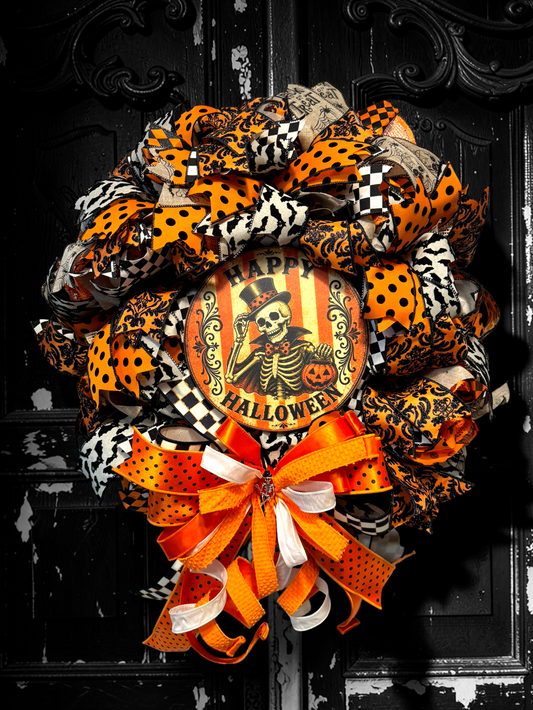 VINTAGE INSPIRED HALLOWEEN SKELETON 27"|9458