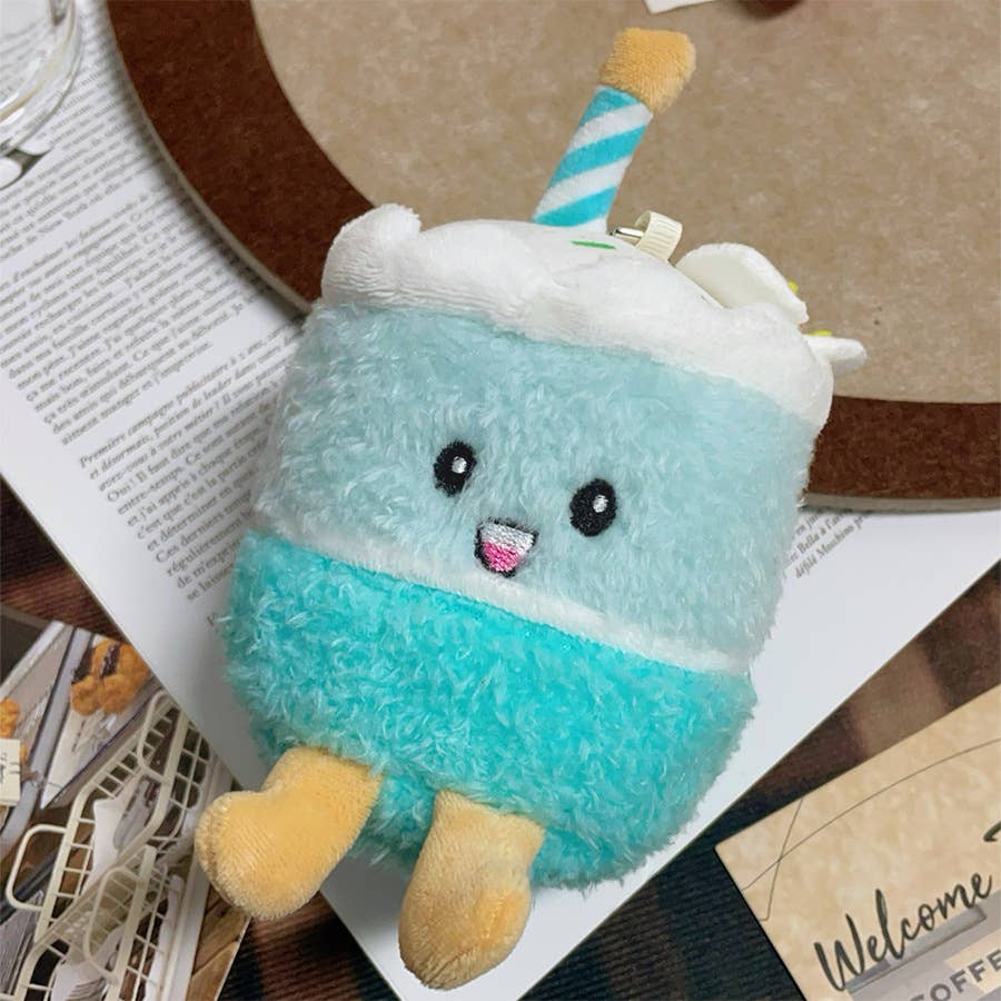 Creative birthday cake plush toy keychain charm gift