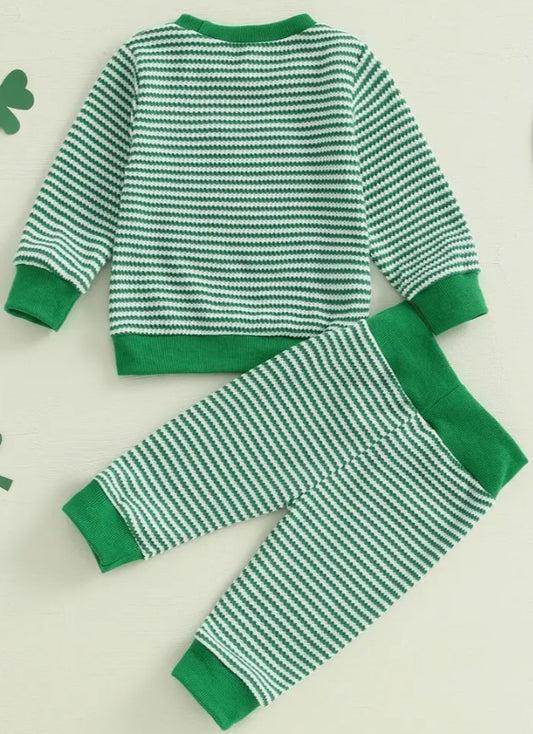KNIT 2 PIECE CHENILLE SHAMROCK SET|4963