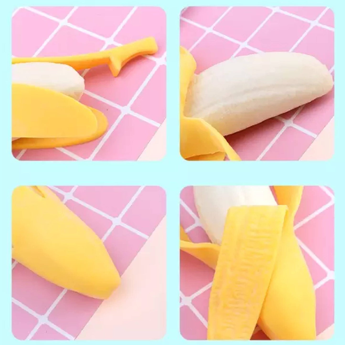 Banana Squishy Fidget Toy – Stretchy Stress Relief