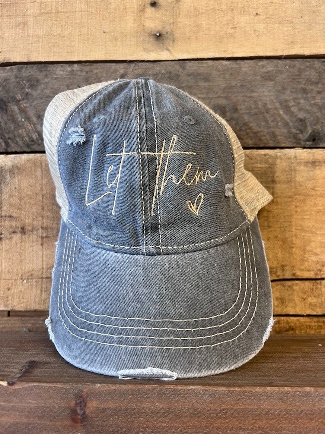 Let Them Distressed Hat|9230