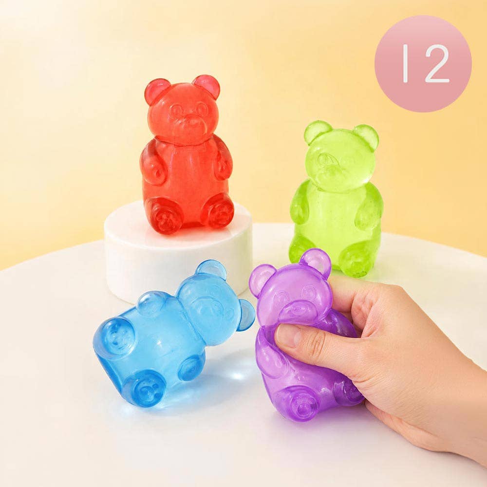 12PCS - Gummy Bear Squeeze Squishy Stress Relief Toy