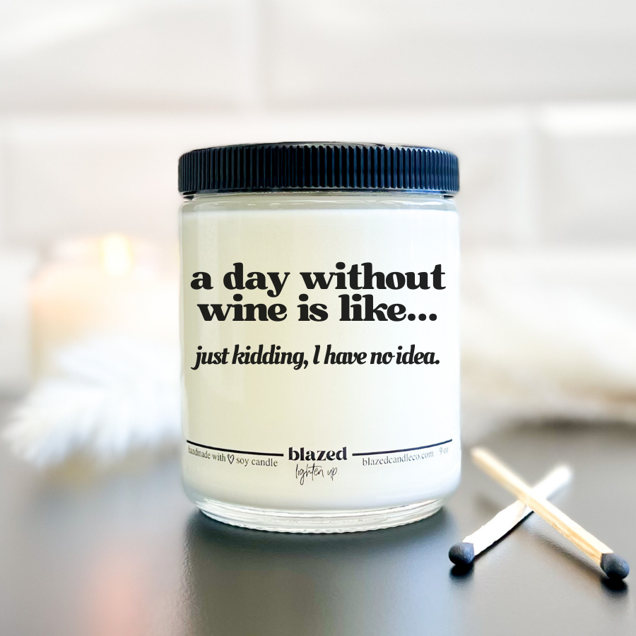A Day Without Wine - Candle