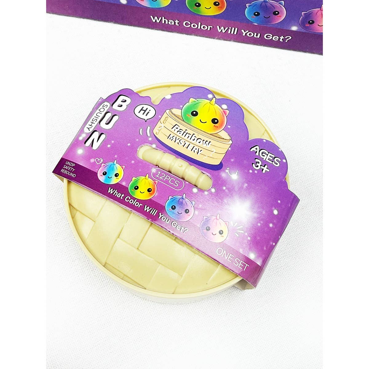 Mystery Rainbow Unicorn Dumpling Squishy with Steamer