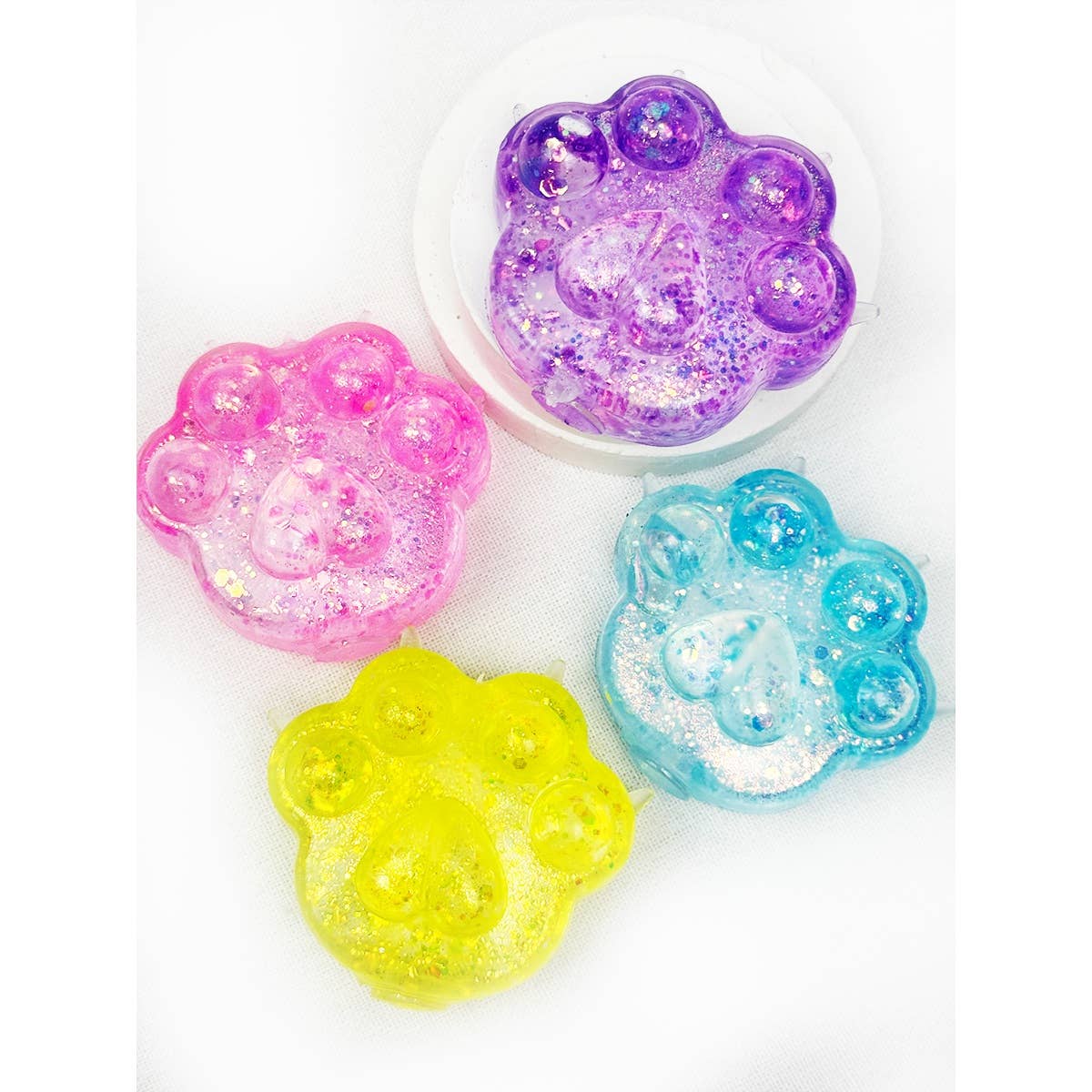 Large Sugary Glittered Paw Squishy Toy