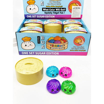 4pc Set Mini Maltose Glitter Dumpling Squishy