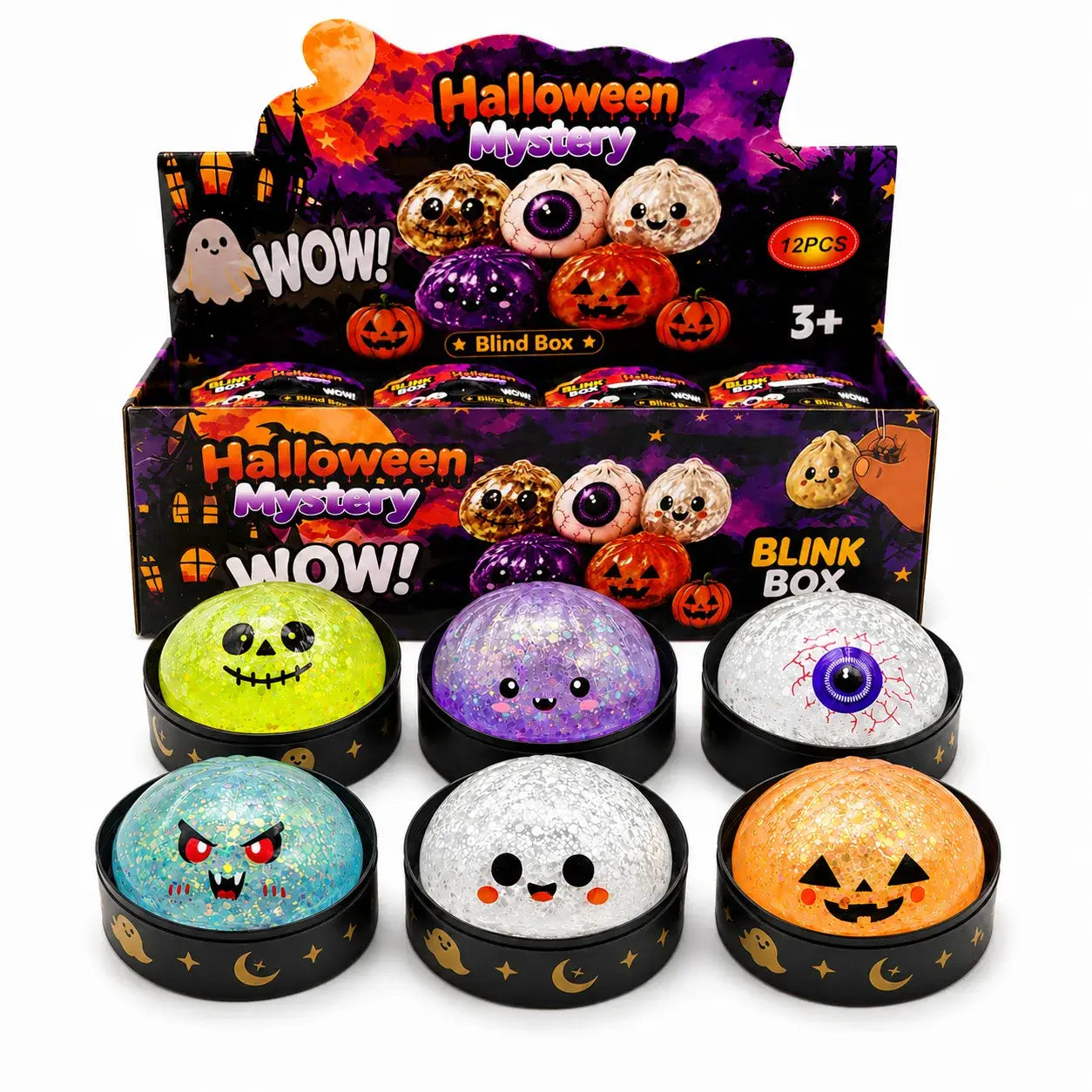 Halloween Pectin Gel Bun Squishy Blind Box