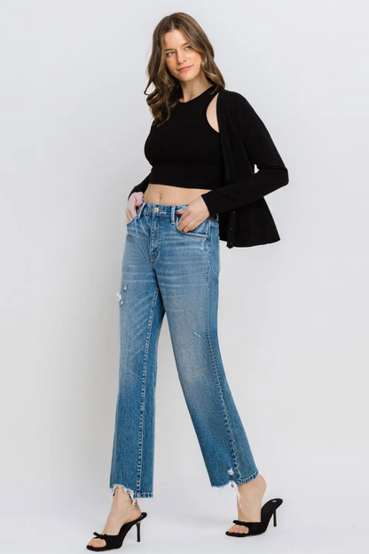 VERVET High Rise 90's Dad Jeans T6302|3553