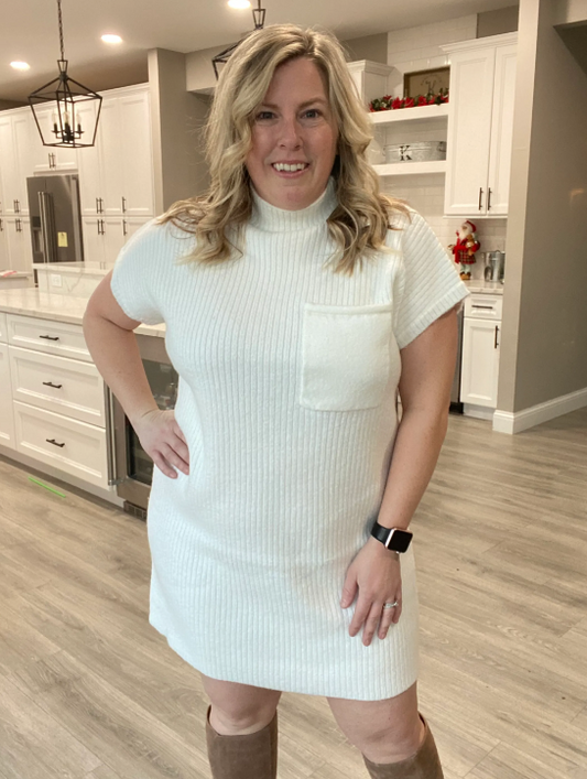 Sweater Dress- White|8152