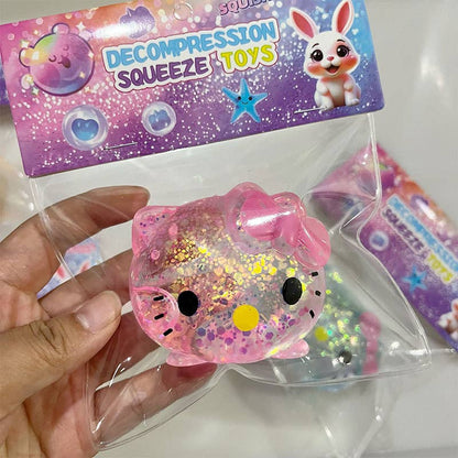 Hello kitty Glitter Squishy Squeeze Toy Fidget Toy