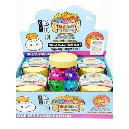 4pc Set Mini Maltose Glitter Dumpling Squishy