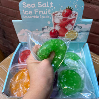 Mixed Fruit Icy Slushy Ball Squishy w/Charms 12/pk | A009