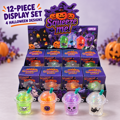 Halloween Milk Tea Cup Squishy Fidget Stress Relief Gift Set