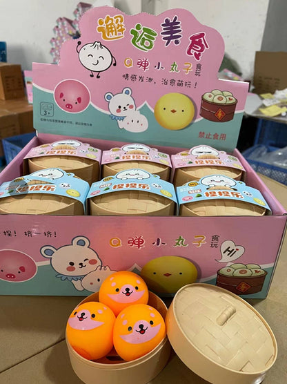 Cute Mini Panda Pig DUMPLINGS Squishy Stress Relief Toy