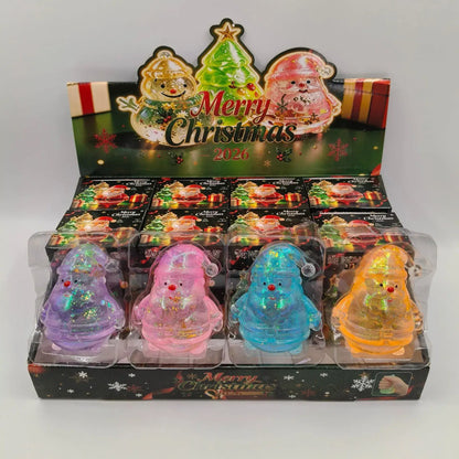 Glitter Christmas Squishy Toys Santa Snowman Tree Stress Relief