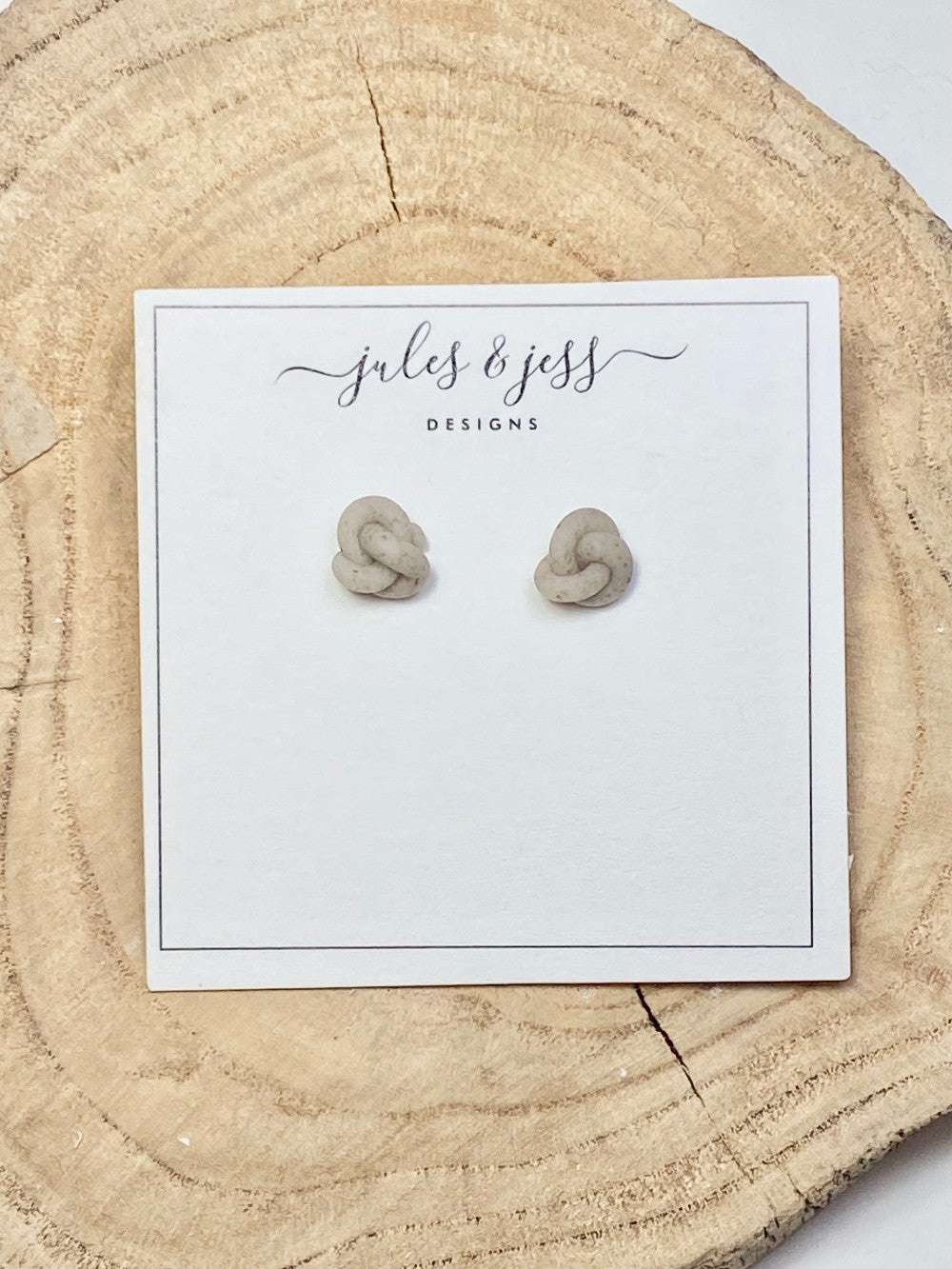 Grey Granite Knot Stud|207