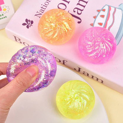 Sparkle Bead Filled Dumpling Shape Fidget Stress Toy