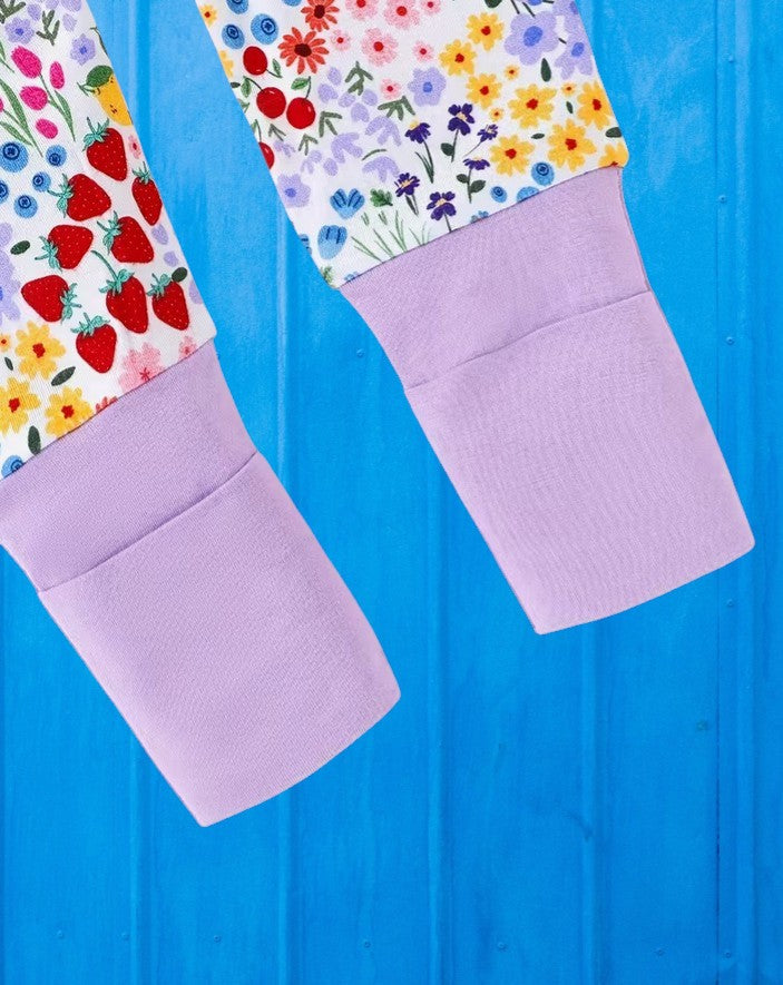 Strawberries & Wildflowers Bamboo Sleeper|8812