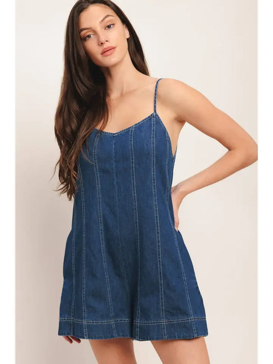 Aimee Denim Romper
