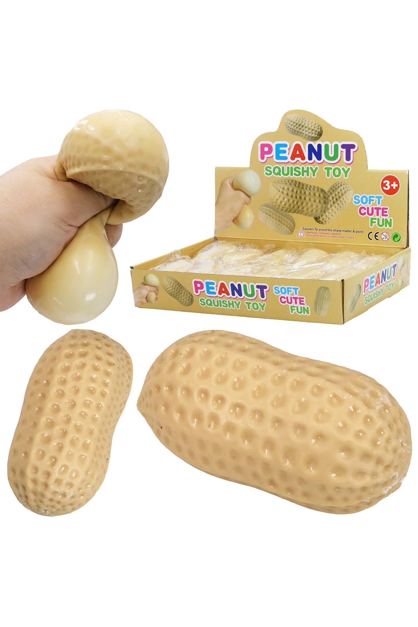Peanut Fluffy Slime Filled Squishy Stress Relief Toy