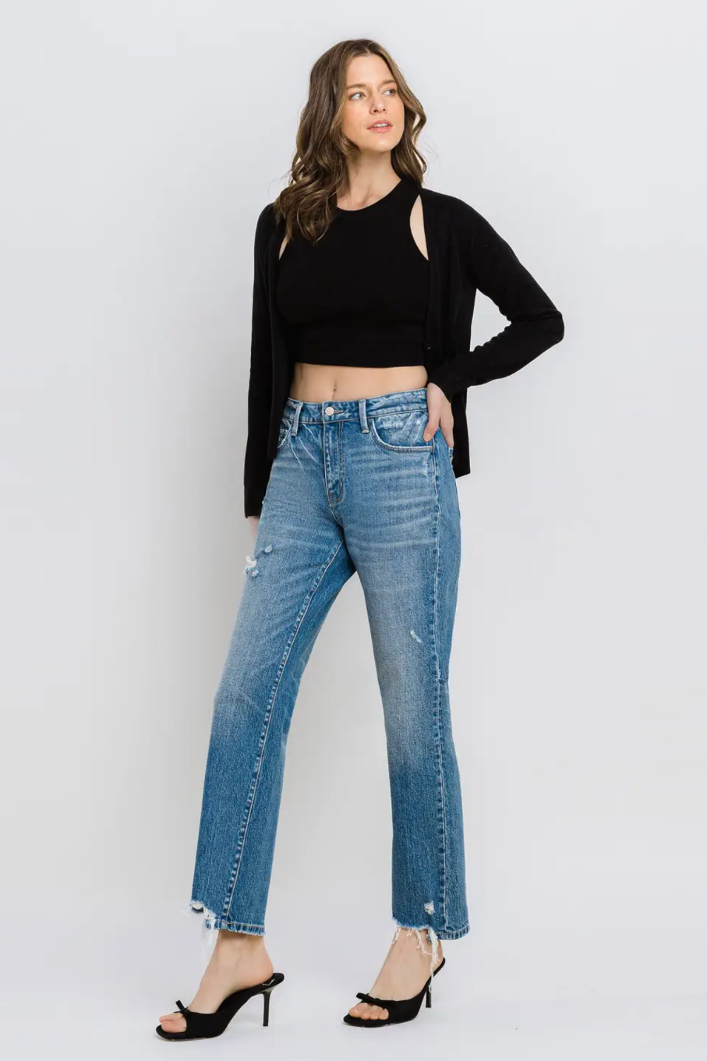 VERVET High Rise 90's Dad Jeans T6302|3555